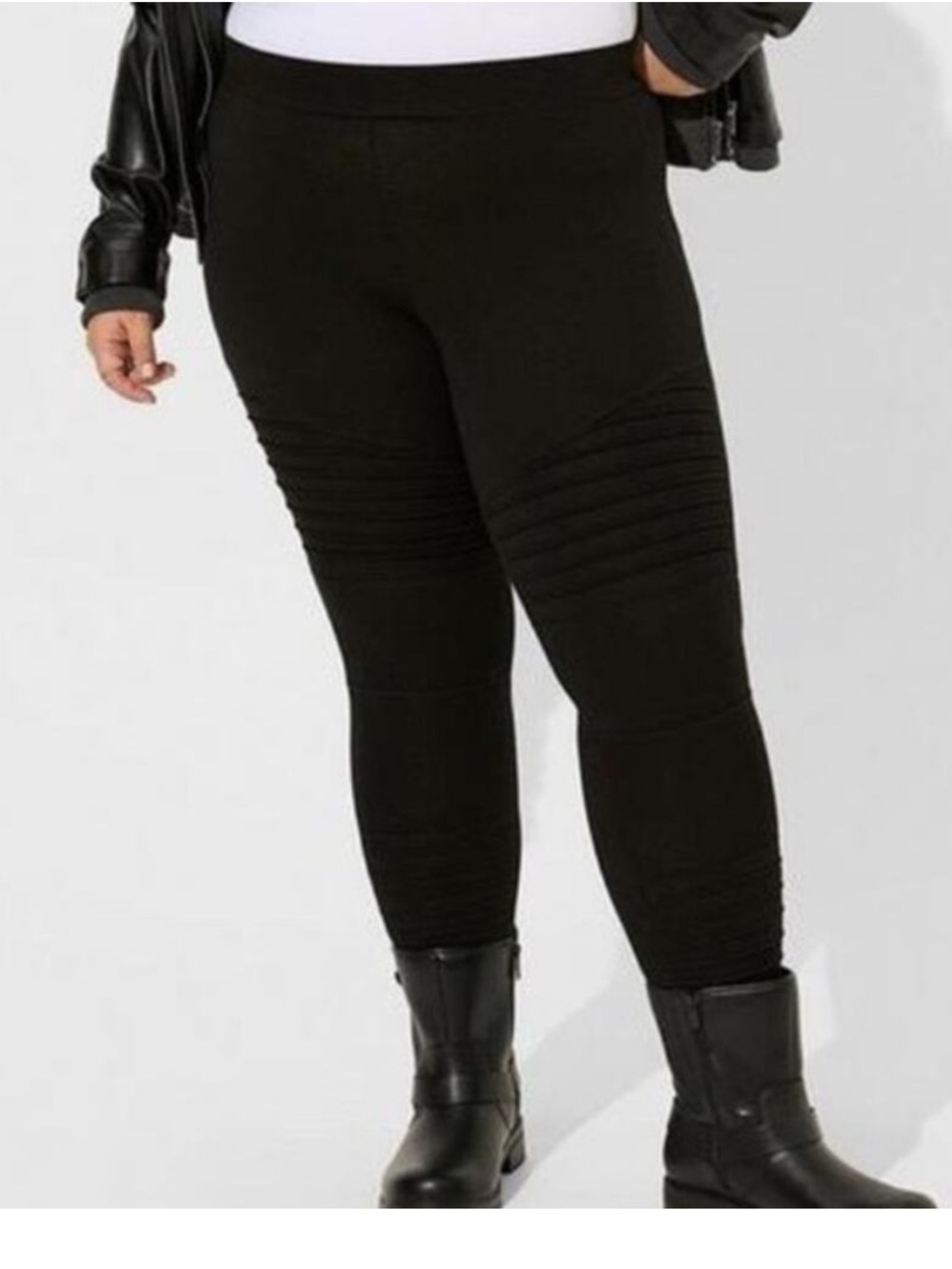 Torrid cropped Black Moto Leggings